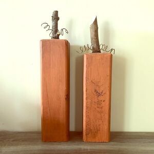 Fall Pumpkin, handmade solid wood.